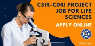 CSIR-CDRI Project Job