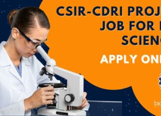 CSIR-CDRI Project Job For Life Sciences – Apply Online CSIR-CDRI Project Job