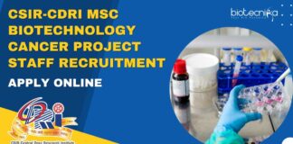 CSIR-CDRI MSc Biotechnology Project