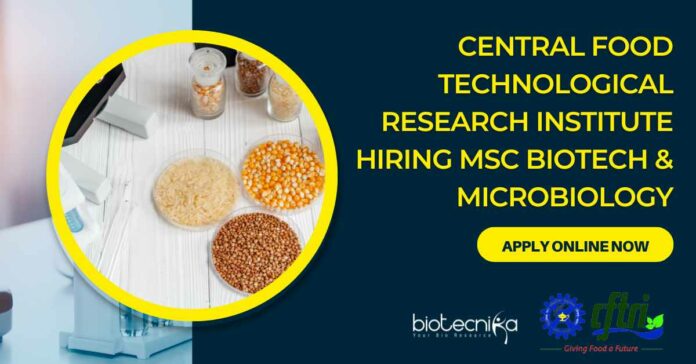 CFTRI Biotechnology Project Associate