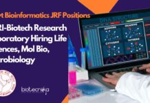 Govt Bioinformatics JRF Positions