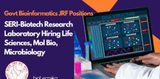 Govt Bioinformatics JRF Positions