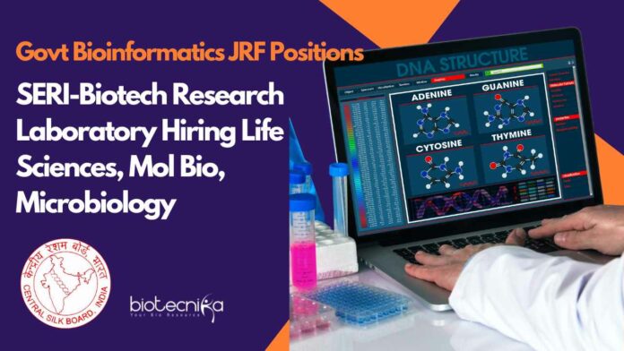 Govt Bioinformatics JRF Positions