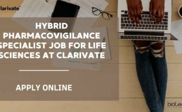 Hybrid Pharmacovigilance Specialist Job for Life Sciences at Clarivate – Apply Online Hybrid Life Sciences Jobs India