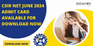 CSIR NET June Admit Card Download