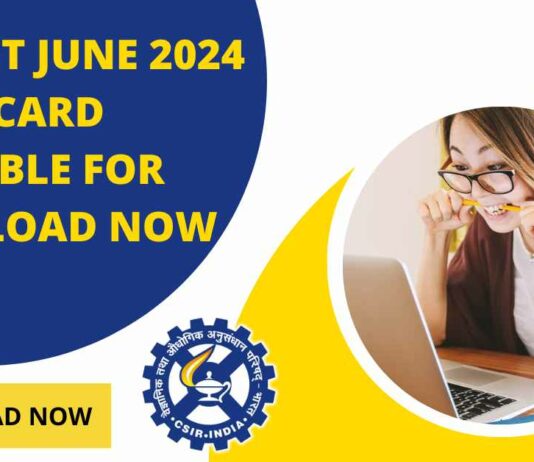 CSIR NET June Admit Card Download
