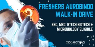 Freshers Walk-In Drive at Aurobindo