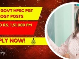 HPSC PGT Biology Posts Recruitment