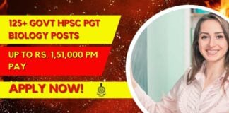 HPSC PGT Biology Posts Recruitment