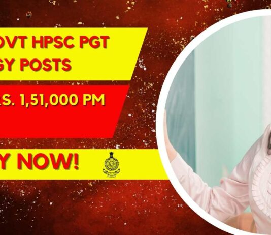 HPSC PGT Biology Posts Recruitment