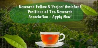 Tea Research Association Projects Job Openings