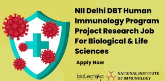 NII Delhi Project Research Job