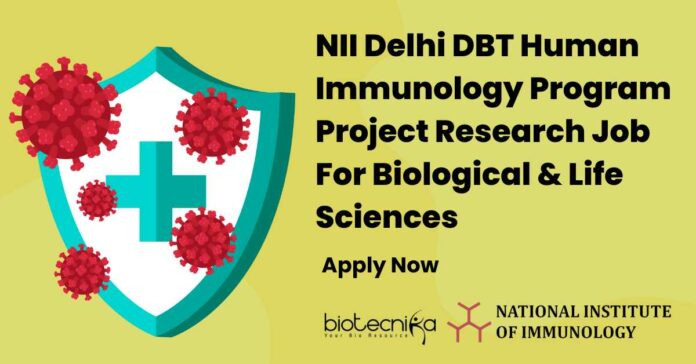 NII Delhi Project Research Job