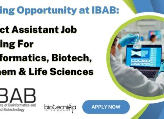 IBAB Project Assistant Jobs For Bioinformatics