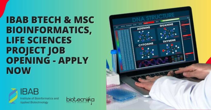 IBAB Bioinformatics Project Vacancy
