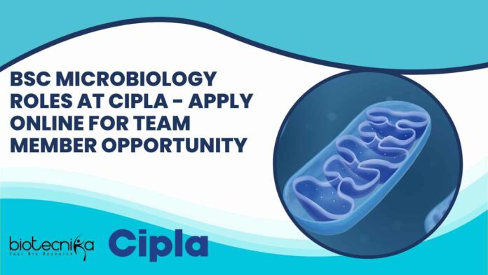 BSc Microbiology Roles at Cipla