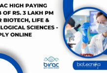 BIRAC Vacancies For Biotechnology