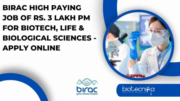BIRAC Vacancies For Biotechnology