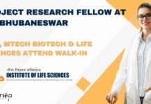 Project Research Fellow ILS Bhubaneswar