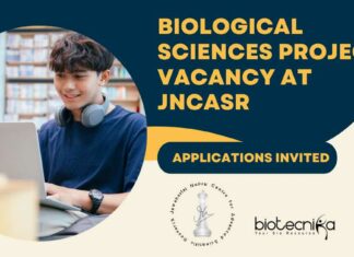 Biological Sciences Project Vacancy