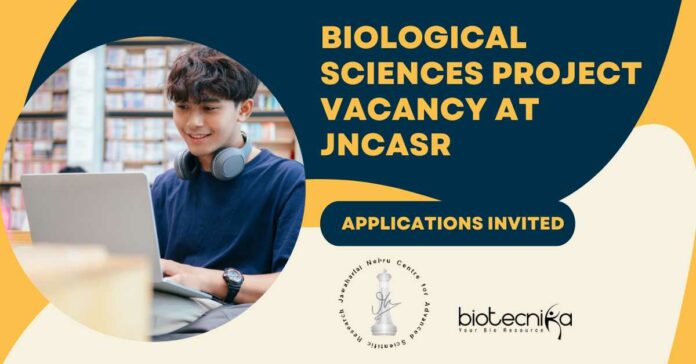 Biological Sciences Project Vacancy