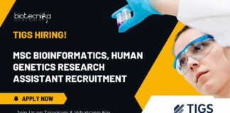 TIGS MSc Bioinformatics Job