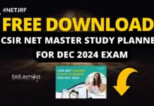 Study Planner For CSIR NET