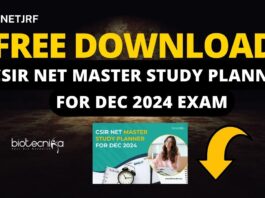 Study Planner For CSIR NET