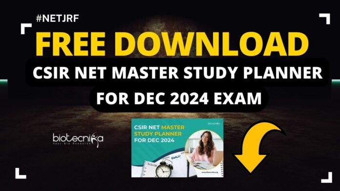 Study Planner For CSIR NET