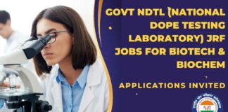 Govt NDTL JRF Jobs