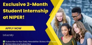 2-Month Student Internship at NIPER