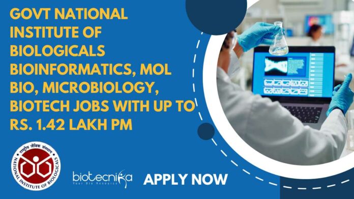 Govt NIB Bioinformatics Scientist Jobs
