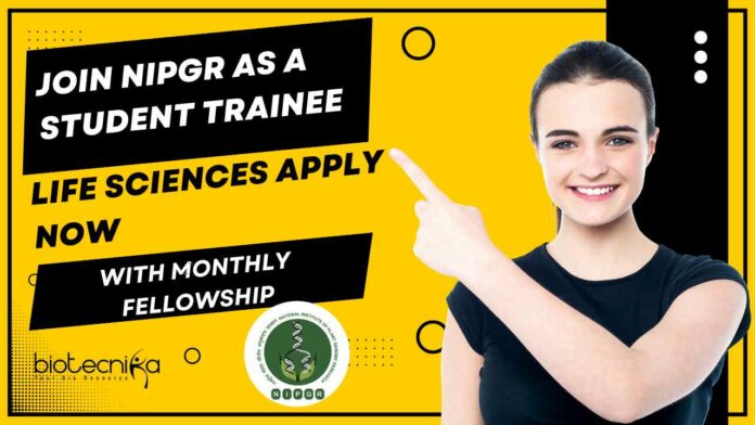 NIPGR Student Trainee Vacancies