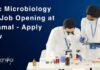 MSc Microbiology QC Job Opening