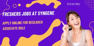 Freshers Vacancies at Syngene