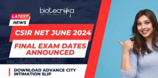 CSIR NET June 2024 Exam Dates