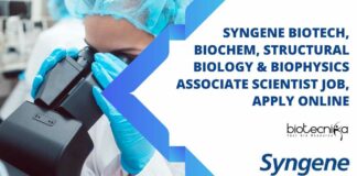 Syngene Associate Scientist Job