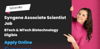 Syngene Associate Scientist Job