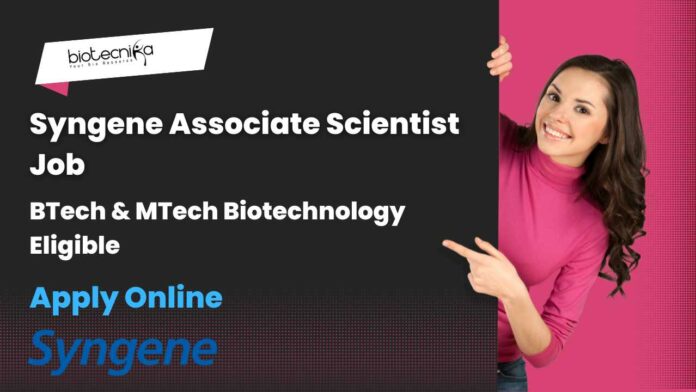 Syngene Associate Scientist Job