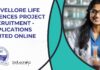 VIT Vellore Life Sciences Project Recruitment – Applications Invited Online VIT Vellore Project Recruitment