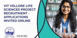 VIT Vellore Project Recruitment