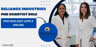 Reliance Industries PhD Scientists Role