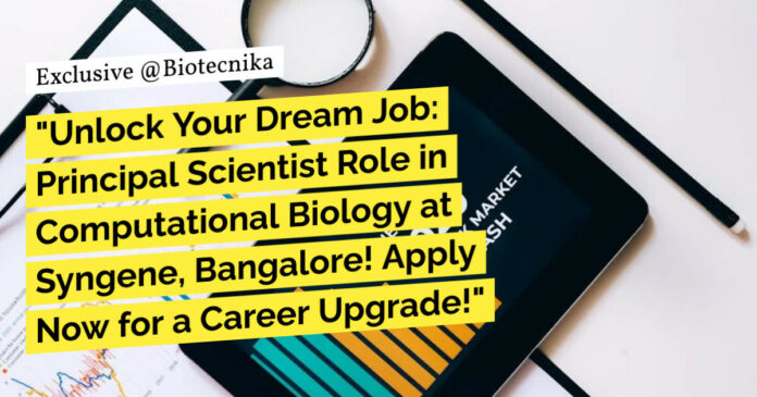 Syngene PhD Bioinformatics Job
