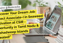 CSIR-CSMCRI MSc Botany & Biotech