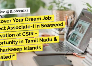 CSIR-CSMCRI MSc Botany & Biotech