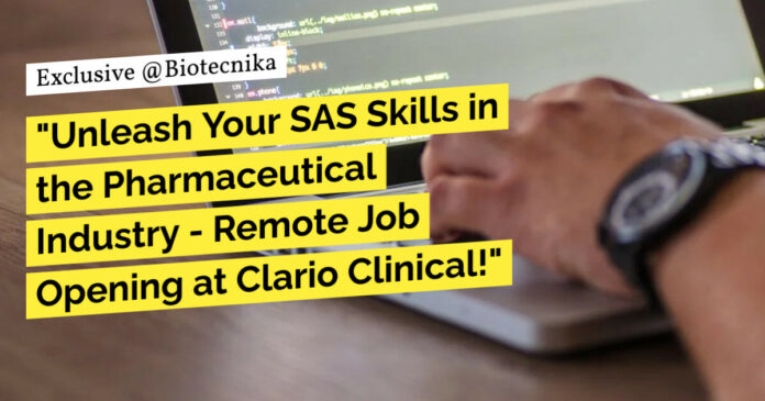 BS Life Sciences Clinical Data Programmmer - Remote Job Opening at Clario Clinical!