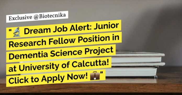 Zoology JRF Jobs Calcutta University - Applications Invited