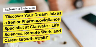 Senior Pharmacovigilance Specialist at Clarivate