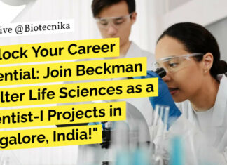 Beckman Coulter Project Scientist Job For Biotech & Biochem, Apply Online