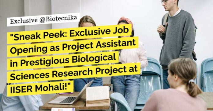 Project Assistant in Biological Sciences